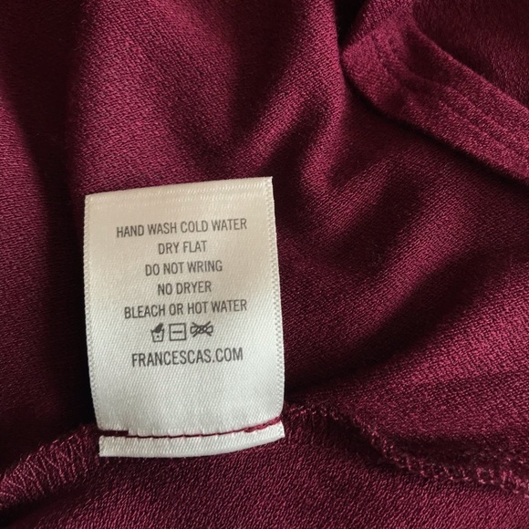 NWOT Francesca’s Sanaa Eyelet Trim Wine Red Size Large - Picture 8 of 10